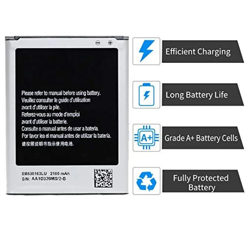 Mobile Battery Compatible for Samsung Galaxy Grand i9082 EB535163LU 2100mAh