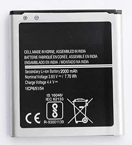 compatible Original (EB-BG360CBN) Mobile Battery for Samsung Galaxy J2 2017/2000 mAh/ 3Month Warranty