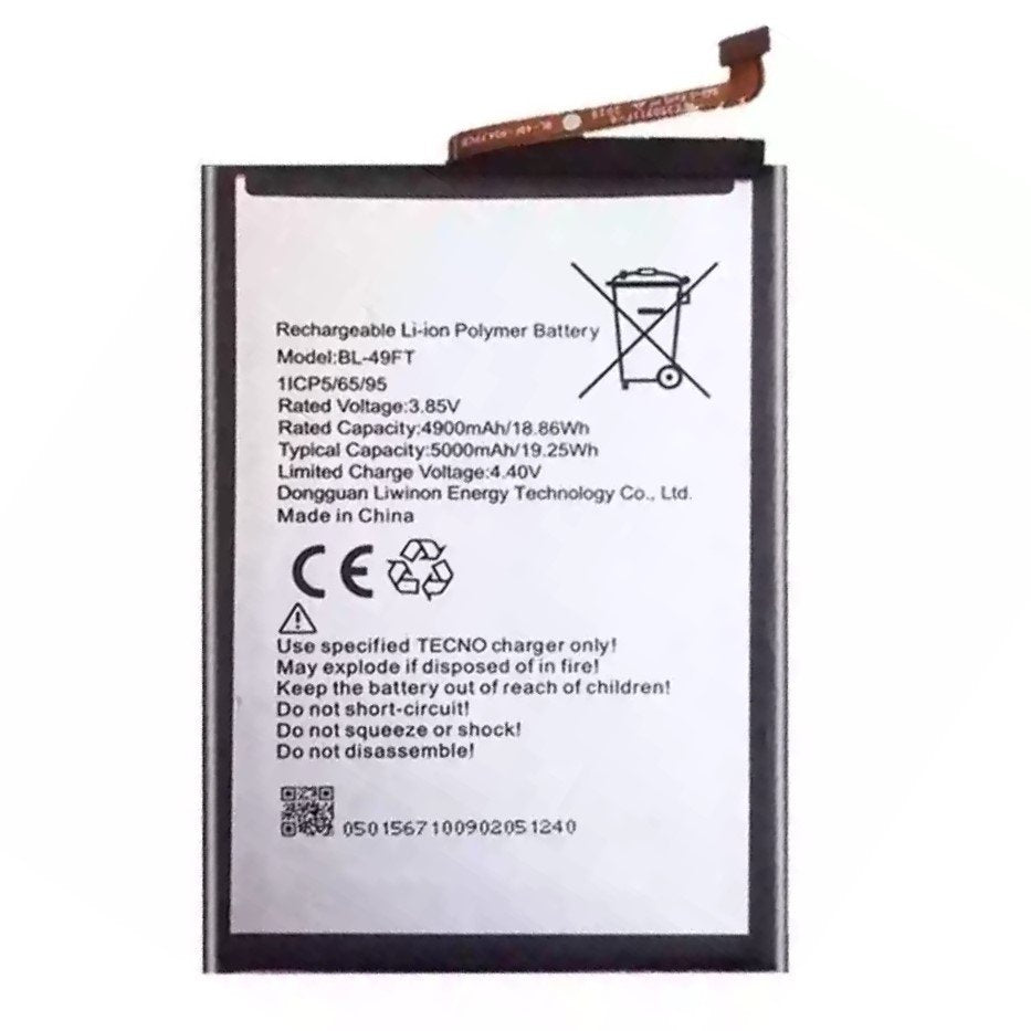Compatible Original Battery  BL-49FT for TECNO Spark Go 2020 /Spark 5 / CAMON 15 / Pop 4 / KE5 / CD7 /BC2c Battery