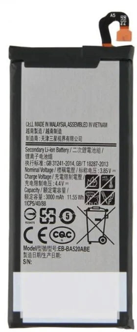 Original Compatible Battery For Samsung Galaxy A5 2017 Edition / EB-BA520ABE 3000mAh Genuine Battery