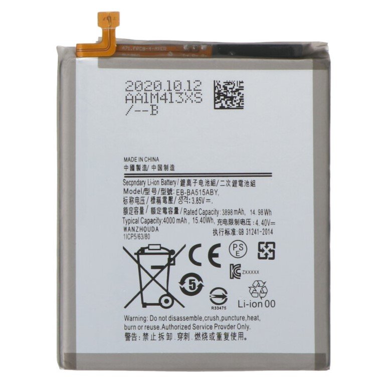 Original EB-BA515ABY Battery Compatible for Samsung Galaxy A51 SM-A515 SM-A515F Battery