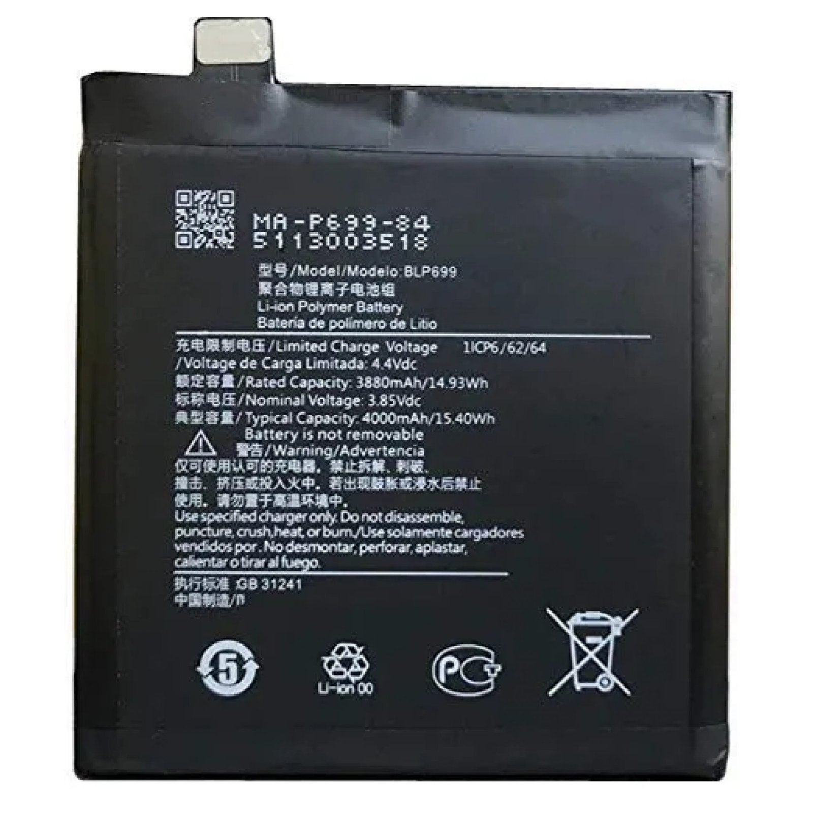 Compatible Original BLP699 Battery for One plus 7 Pro GM1911 GM1913 GM1917 GM1910 GM1915 (4000mAh) Battery
