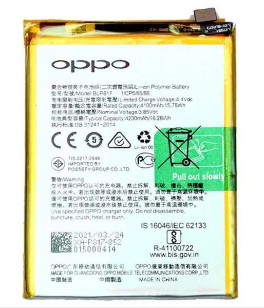 Compitable Original for Oppo A15 / Oppo A15s / CPH2179 / CPH2185 / BLP817 Battery (4230mAh)