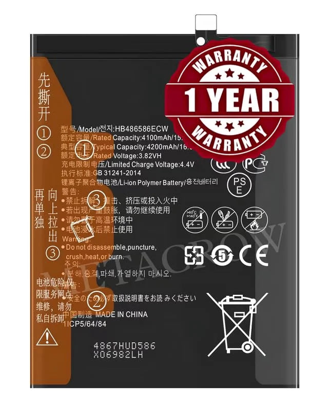Compatible Original HB486586ECW Battery for Huawei Honor V30 (Honor View30) | Mate 30 (4G/5G) – (4200mAh)