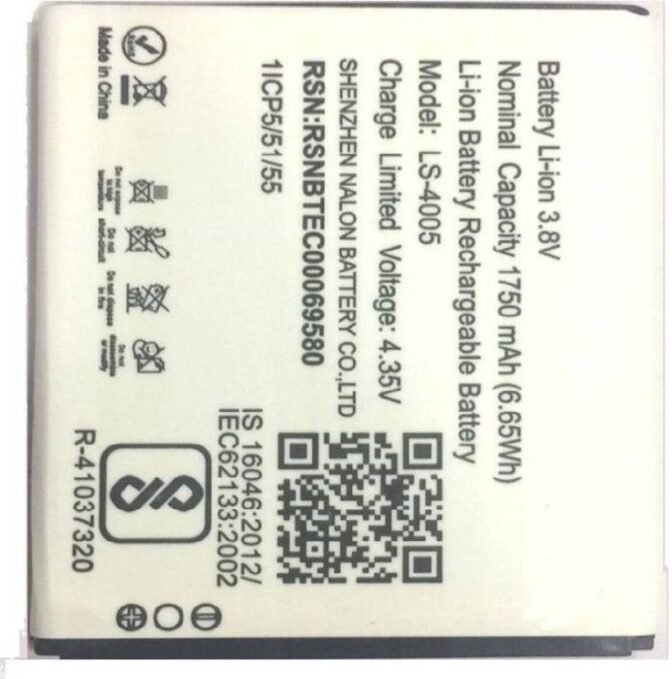 Original Compatible Battery For FLAME6 / LS-4005 1750mAh Genuine Battery