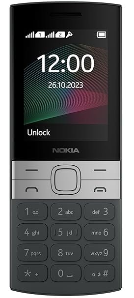 Nokia 150 Dual SIM Premium Keypad Phone | Rear Camera, Long Lasting Battery Life, Wireless FM Radio & MP3 Player and All-New Modern Premium Design - Black