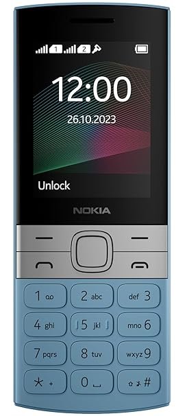 Nokia 150 Dual SIM Premium Keypad Phone | Rear Camera, Long Lasting Battery Life, Wireless FM Radio & MP3 Player and All-New Modern Premium Design - Blue