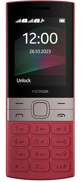 Nokia 150 Dual SIM Premium Keypad Phone | Rear Camera, Long Lasting Battery Life, Wireless FM Radio & MP3 Player and All-New Modern Premium Design - Red