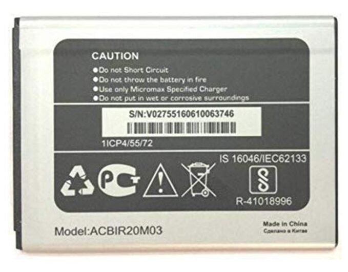 Compatible Original For Micromax Canvas 5 Lite / Q462 / Q463 Battery  2000mAh Genuine