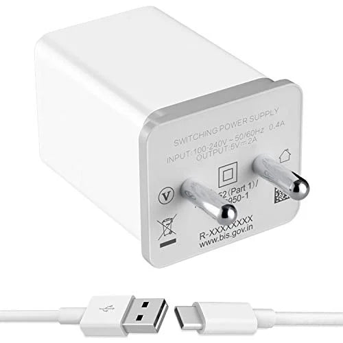 OPPO 2 Amp Original Fast Charge Adapter With 1 Meter USB Type C Charging Cable
