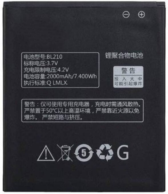 Compatible Battery For Lenovo BL210 Battery for A536 / A656 / A658T / A766 / A750E / A770 / S820 / S650 2000mAh
