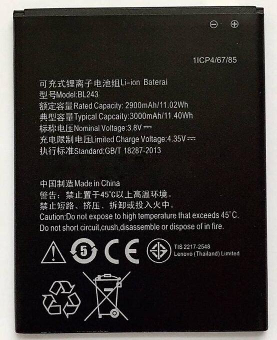 A808T Compatible Battery For Lenovo BL229 For Lenovo A8 / A806 / A7000 3000mAh
