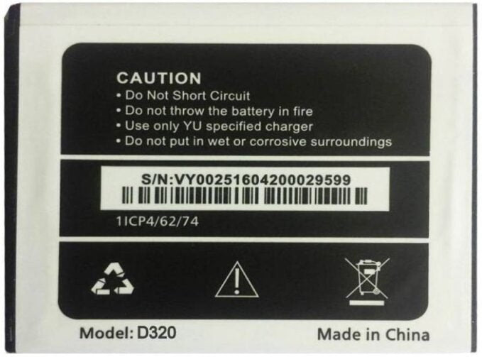 Original D320 Compatible Battery For Micromax Bolt 1600mAh Genuine Battery