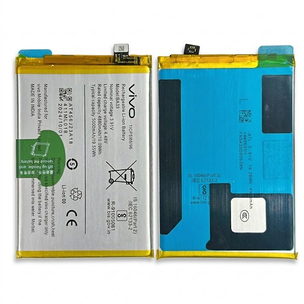 Vivo BA33 Replacement Battery for Vivo Y18 / Y03 / Y28s / Y33s – 5000mAh, 3.91V Li-Ion Battery