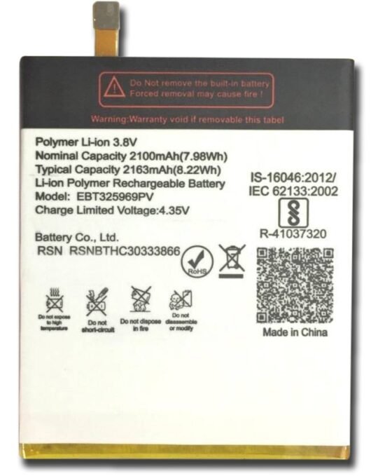 Original Compatible Battery For LYF Water 11 / EBT325969PV 2100mAh Genuine Mobile Battery