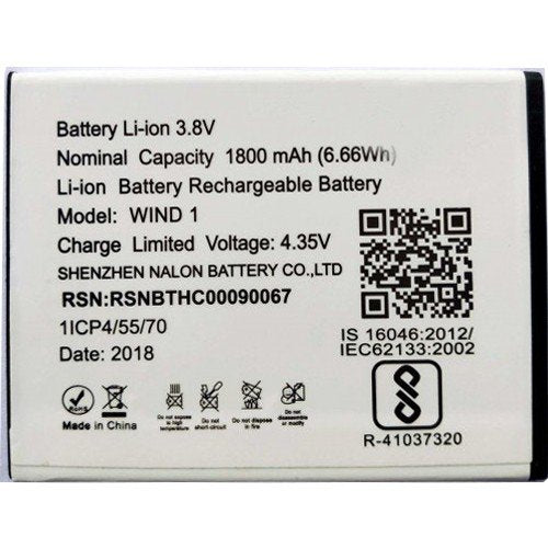 Original BP-4A-I Compatible Battery For LYF Wind 1 1600mAh Genuine Battery