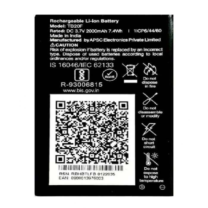 Mobile Battery For JIO Keypad Phone II 2000mAh