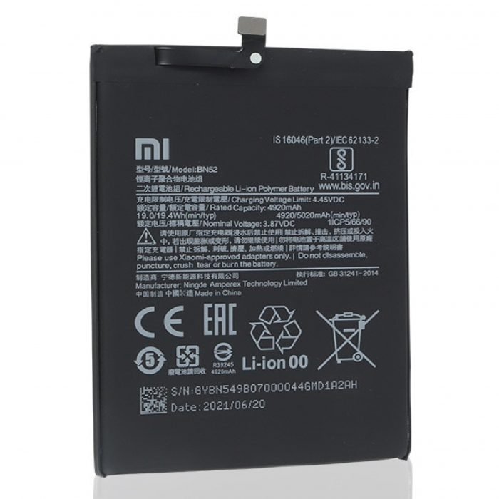 Original Battery (BN52) for Redmi mi Note 9 pro Battery 4920 mAh